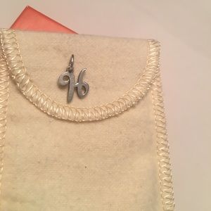 james avery H - initial charm